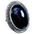 American Indian Onyx Authentic Sterling Silver Ring Size 8-1/4 BX119461